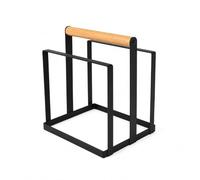 LIN HOME Soporte de Metal Negro para Tablas de Cortar 14x12x16 cm
