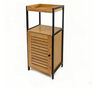 LIN HOME XZ-22167 Mueble para Baño con 1 Armario 1 Puerta y 2 Estante 40.5x30x70cm