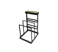 LIN HOME XZ-22298-1 Porta Cuchillos de Metal Negro con Tijera de Afilar - 12×14×22 cm - Organizador de Cocina (M2)
