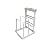 LIN HOME XZ-22298-1 Porta Cuchillos de Metal Negro con Tijera de Afilar - 12×14×22 cm - Organizador de Cocina (M2)