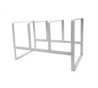 LIN HOME XZ-22300 Soporte para Tablas de Cortar de Hierro Negro, Organizador de 3 Compartimentos para Utensilios de Cocina