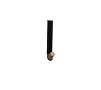 LIN HOME XZ-22368-1 Minimalist Wall Hook - White Iron with Round Wooden Head (11 cm), Pack of 5 Units Black