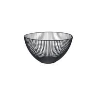 LIN HOME XZ-23155 Cesta de Frutas de Metal Negro con Diseño Radial, Organizador Decorativo de Estilo Moderno Black