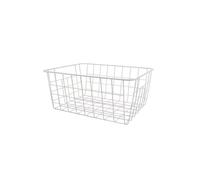 LIN HOME XZ-23161 Cesta de Almacenamiento de Malla Metálica Cuadrada con Soporte, Organizador de 22,5×20,2×20,2 cm