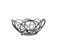 LIN HOME XZ-23168 Cesta de Almacenamiento de Metal Negro - Diseño Tejido Decorativo (26.5×13×12 cm) - Organizer para Hogar