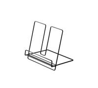 LIN HOME XZ-23178 Soporte de Libros de Metal Blanco, Organizador Multiusos para Libros, Tablet y Recetas