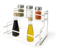 LIN HOME XZ-23308 Organizador de Especias de 3 Niveles, Estante de Cocina, 26,5 x 19 x 10 cm (Negro)