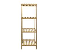 LIN HOME XZ-24938 Estantería de Madera de Bambú de 2 Niveles 40x35.5x26.5cm - Estantería Organizador para Baño, Salón, Dormitorio de 2 Estantes Bambú