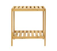 LIN HOME XZ-250049 Estantería de madera de 2 niveles - Organizador abierto para hogar y cocina