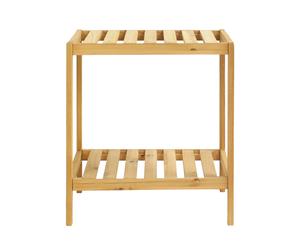LIN HOME XZ-250049 Estantería de madera de 2 niveles - Organizador abierto para hogar y cocina