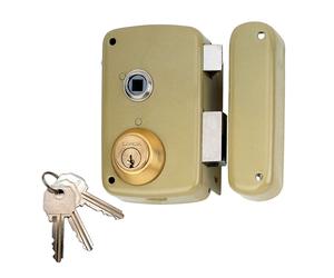 Lince 95056BHE70D Cerradura de sobreponer con cilindro mano derecha entrada 70mm