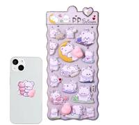 Lindas pegatinas 3D - Pegatinas compactas de 21 x 12 cm, pegatinas de glúteos esponjosas, adorables pegatinas de burbujas de dibujos animados para aliviar el estrés, pegatinas de esponja 3D | Paquete