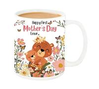 Lindas tazas de café para mujer, de 330 ml, de cerámica divertida para el Día de la Madre, diseño de animales de dibujos animados, para el hogar, cocina, dormitorio, oficina, escuela, dormitorio