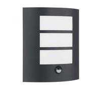 Lindby aplique de pared exterior en negro, con detector movimiento, | luz de exterior ip44 protección contra salpicaduras, e27, moderno