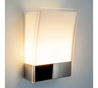 Lindby aplique de pared en blanco satinado, cromo, bañador