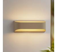 Lindby aplique LED para exterior Lenore, beige, metal, 36,5 cm