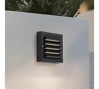 Lindby aplique LED para exterior Muro, negro, PC, juego de 2