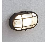 Lindby Aplique para exterior Alisha, ovalado, negro