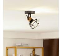 Lindby Arinthea downlight de techo, 1 luz, negro, acero, E14