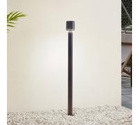 Lindby, bolardo luminoso LED Amila, negro, aluminio, IP54