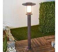 Lindby Bolardo luminoso LED Pavlos, 76 cm, color óxido, acero inoxidable