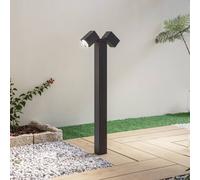 Lindby Bolardo luminoso Othil, 2 luces, 80 cm, antracita, metal