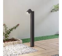 Lindby bolardo luminoso Othil, 80 cm de altura, antracita, metal