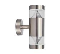 Lindby Bombillas LED aplique de pared exterior en acero inoxidable, | luz de exterior ip44 protección contra salpicaduras, moderno, 3000 k blanco cálido, de acero inoxidable para balcón,