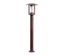 Lindby Bombillas LED baliza de jardín en óxido, transparente, lámpara | bolardo luminoso exterior ip44 protección contra salpicaduras, h: 76 cm, rústico, casa de campo, 3000 k blanco cálido,