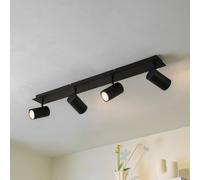 Lindby downlight de techo Joffrey, 80 cm, negro, 4 luces, GU10