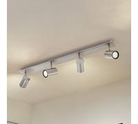 Lindby downlight de techo Joffrey, 80 cm, níquel, 4 luces, GU10