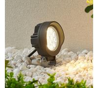 Lindby Emar foco LED con pica en gris oscuro