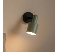 Lindby foco de pared Ovelia, verde/negro, metal, E27