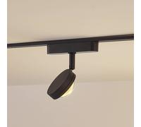 Lindby foco LED 48 V Lumaro, negro, Ø 7,3 cm, aluminio, atenuable