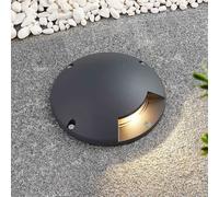 Lindby foco LED de suelo Cormac, 1 luz, Ø 21 cm, IP67