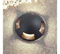 Lindby foco LED de suelo Huban, 15 cm, 4 luces, antracita