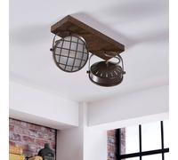 Lindby Foco Tamin, color óxido, 2 luces, cristal, G9