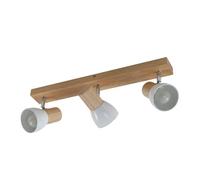 Lindby Foco Thorin en Marrón hecho de Madera e.o. para Salón & Comedor (3 llamas, E14) foco empotrado lámpara techo pared