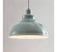 Lindby Lámpara colgante Albertine, metal, azul celeste