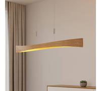 Lindby lámpara colgante LED Beazina, roble, metal, 118cm