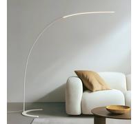 Lindby lámpara de pie LED Danua, blanca, metal, altura 200cm