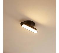 Lindby lámpara empotrable LED Eldrin, negra, barra de luz, 13,1 cm