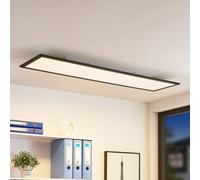 Lindby Panel LED Nelios, 120 x 30 cm, CCT, negro, metal