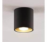 Lindby Parvin downlight aluminio, redonda, negra