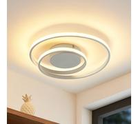Lindby Plafón LED Emisua, blanco, CCT, atenuable