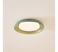 Lindby Plafón LED Florie, verde, metal, Ø 40 cm
