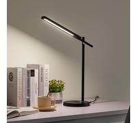 Lindby Valtorin Lámpara de mesa LED, negra