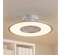 Lindby ventilador de techo LED Romea, redondo, CC, silencioso, 60 cm