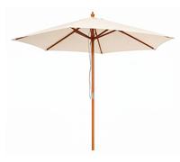 Linder Exclusiv Sombrilla de jardín con estructura de madera 250 cm Beige
