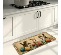 Lindos tapetes de cocina con diseño de gato para piso, tapetes suaves de juego de animales vintage, acogedores, acolchados, lavables, alfombras decorativas para fregaderos de cocina, lavadero, 16 x 47